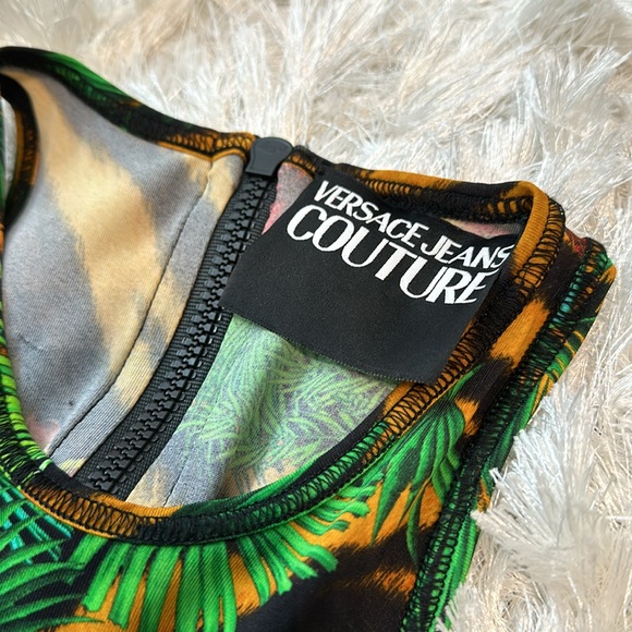 Versace Jeans Couture Tropical-Print Bodycon Dress - Picture 7 of 10